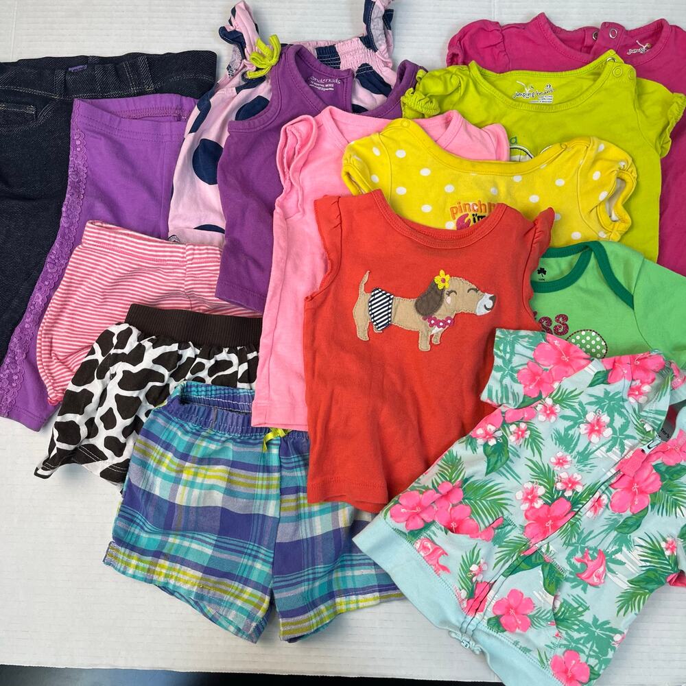 14 piece BUNDLE Baby Girl 12 months Summer